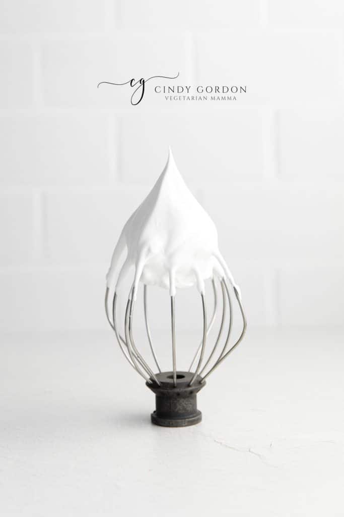 egg whites whipped to stiff peaks.